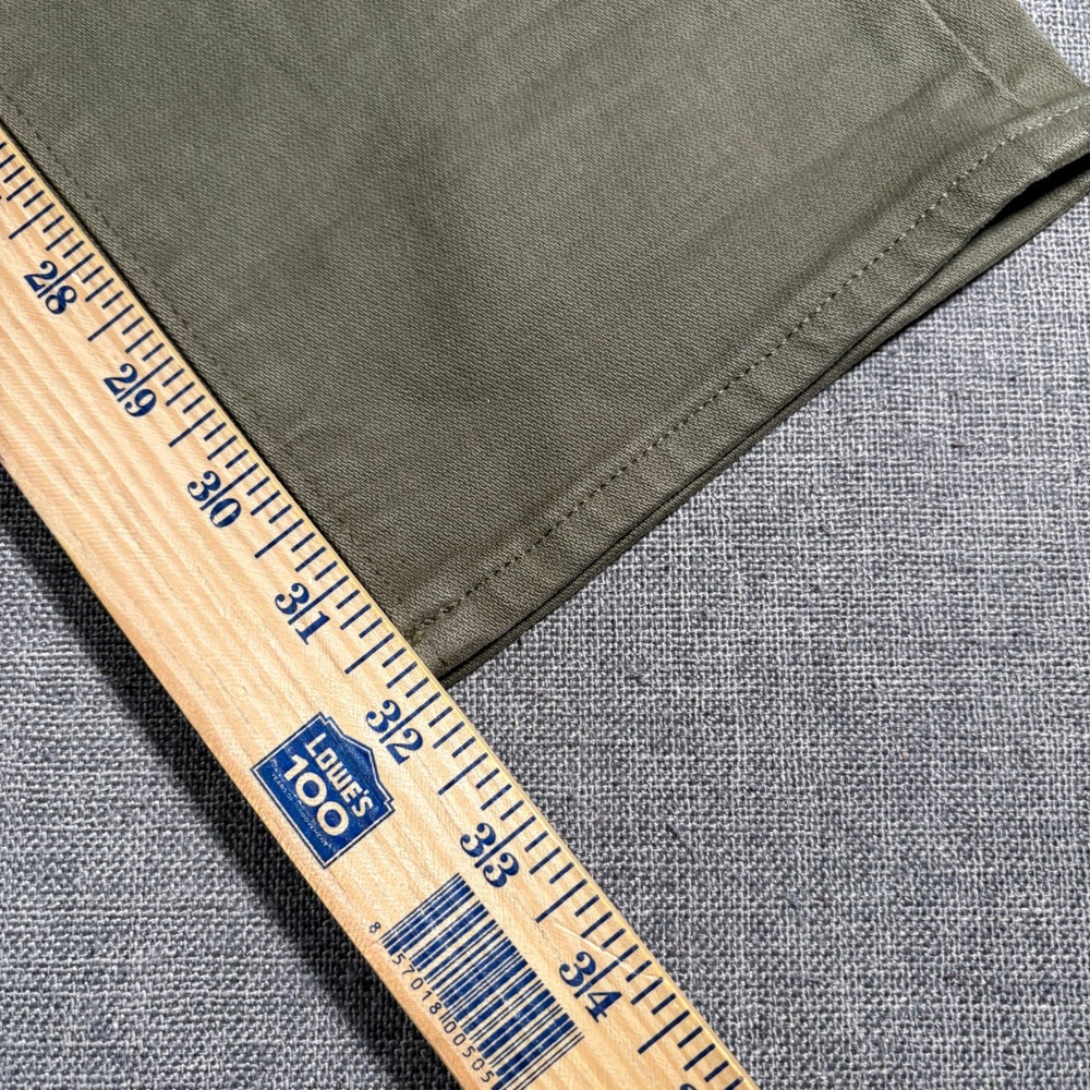 J.Crew Straight Leg Pants Mens 31x32 Olive Green Flex Stretch 5-Pocket Chino - Picture 4 of 7